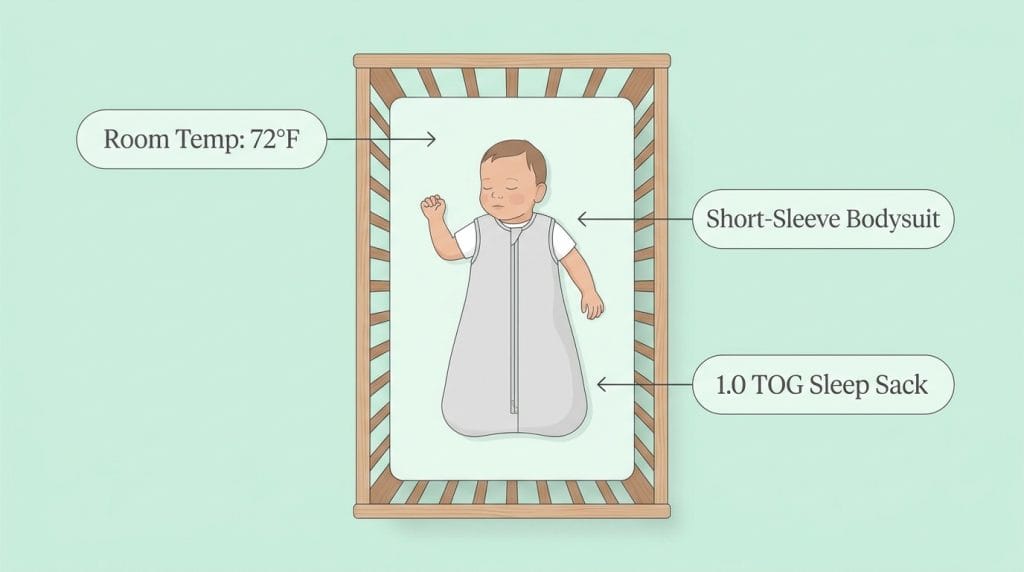 How to Dress Baby for Sleep in 72 Degrees
