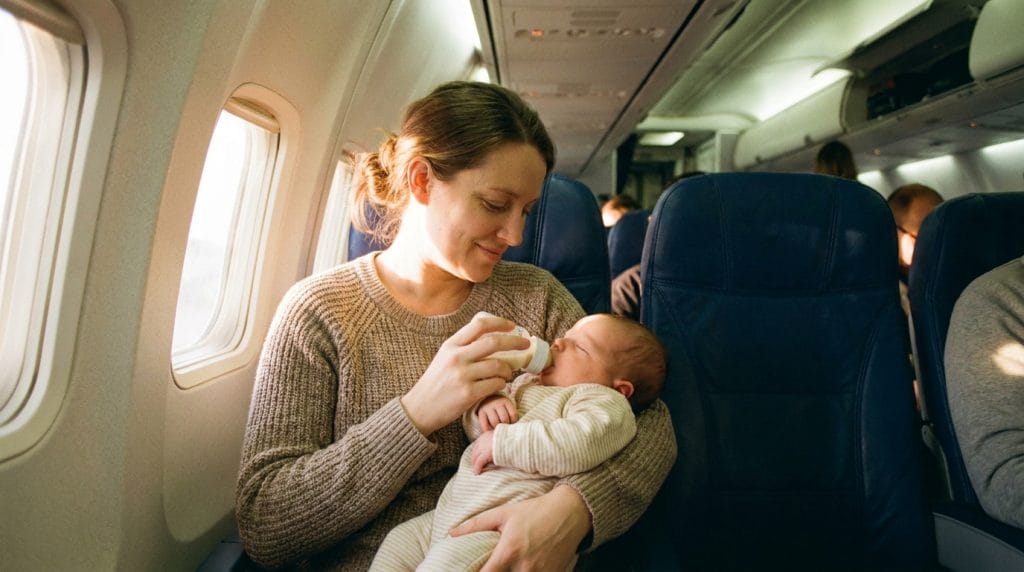 Tips for traveling with newborn on airplane
